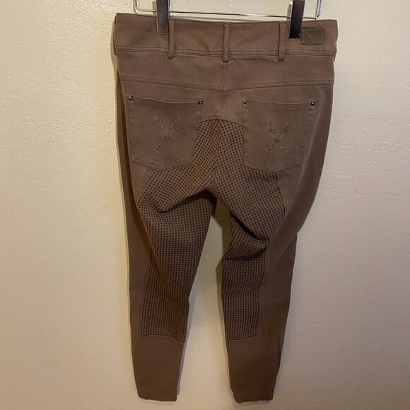 Goode Rider Vogue Jean Breeches | Size 30R | Brown Full Seat Silicone Grip - Picture 2 of 12